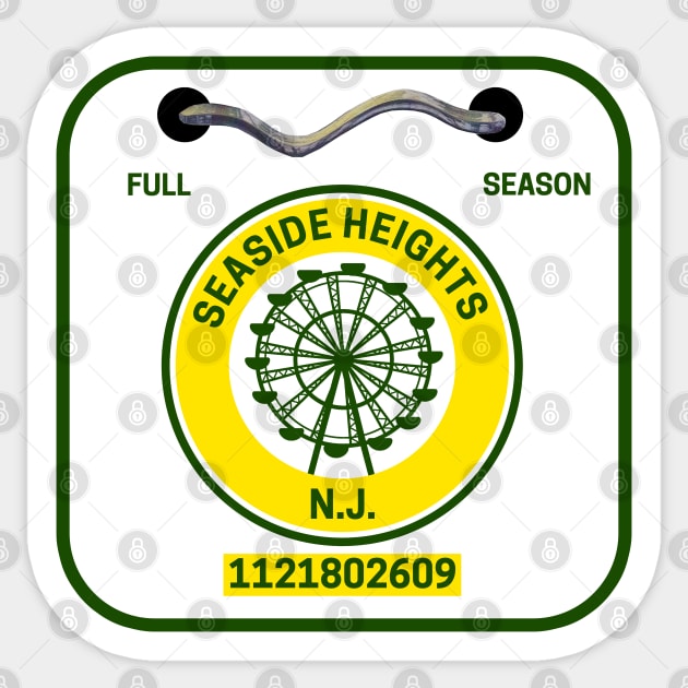 Seaside Heights New Jersey Beach Badge Sticker by fearcity